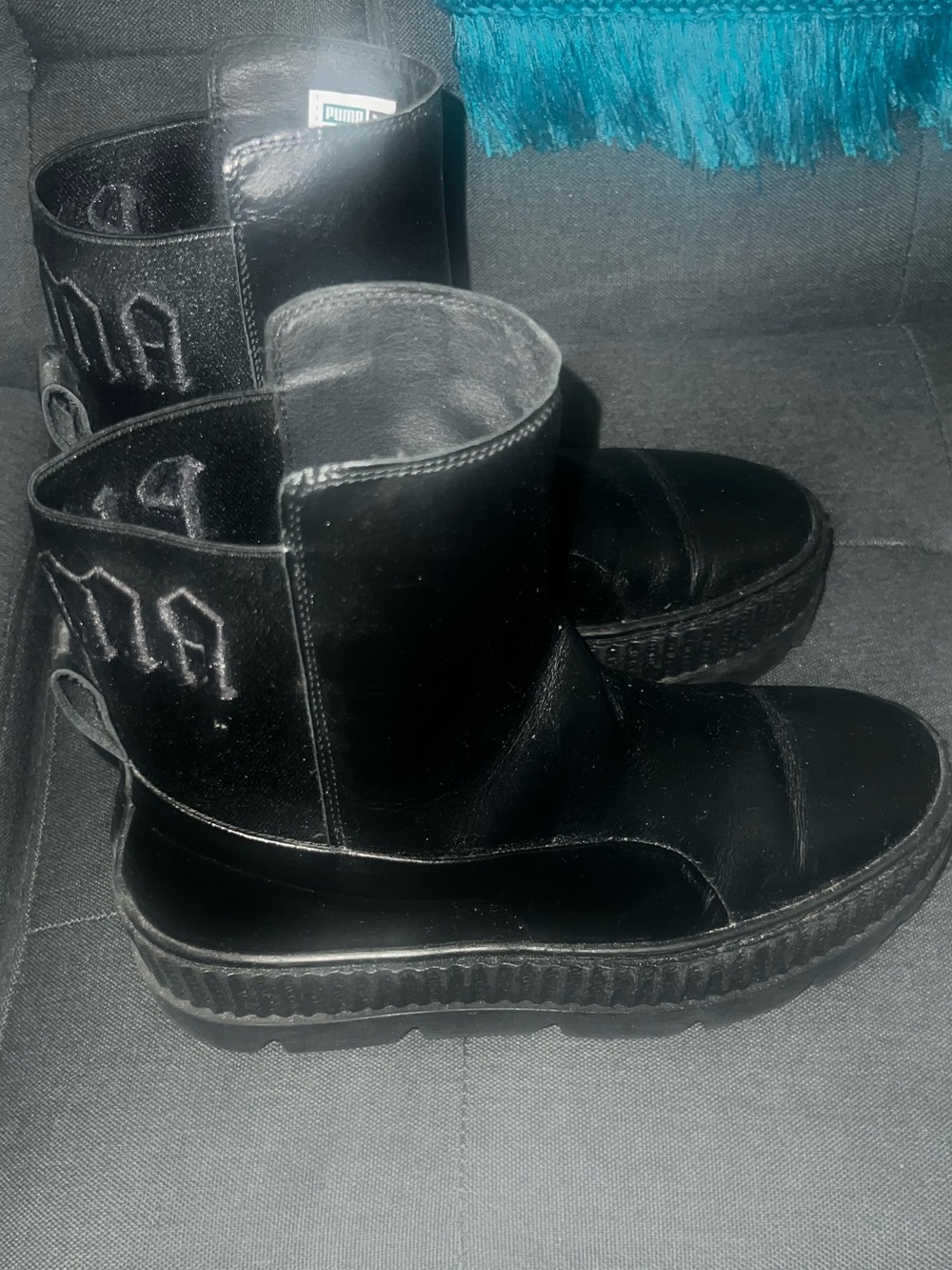 FENTY X Puma Leather platform boots
